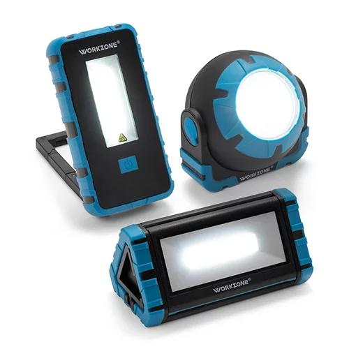 WORKZONE Assortimento riflettori LED ricaricabili