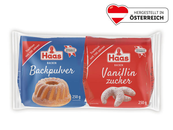 Haas Backpulver und Vanillinzucker