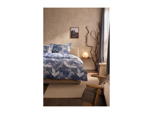 Livarno Home Patterned Microfibre Sateen Duvet Cover Set - Single