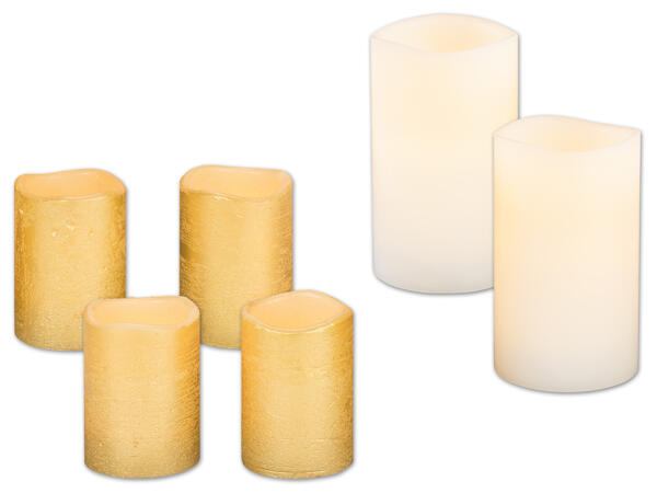 LED-Echtwachskerzen, 2 oder 4 Stück