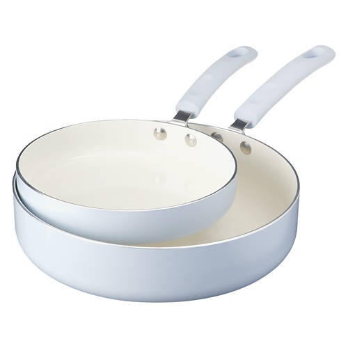 8/10" Ceramic Nonstick Fry Pan Set, Blue