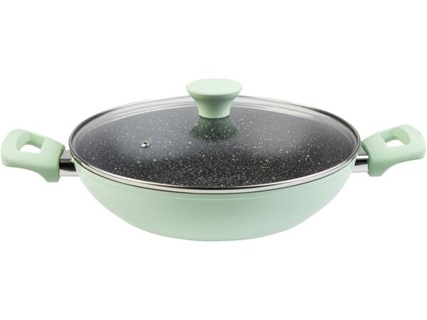 Aluminium Shallow Casserole Ø 28cm with Glass Lid