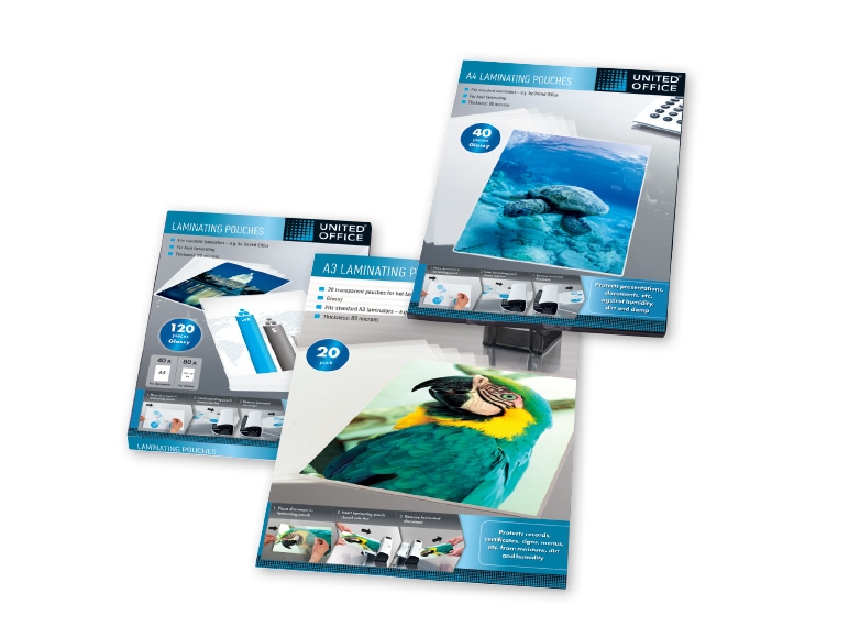 United Office(R) A5/A4/A3 Laminating Pouches