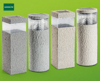 GARDENLINE Solar-Außenleuchten Steinoptik