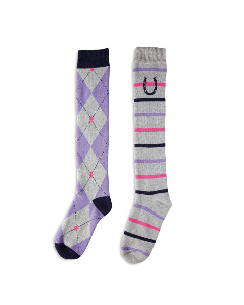 Crane Argyle Knee High Socks 2-Pack