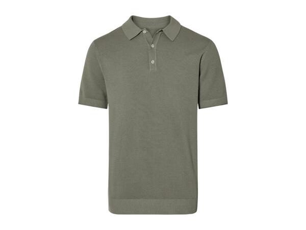 Esmara Men's Olive Fine Knit Polo Shirt