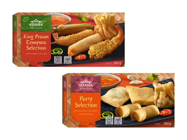Sélection de snacks asiatiques