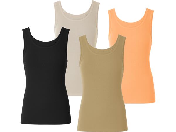 Ribbad topp, 2-pack