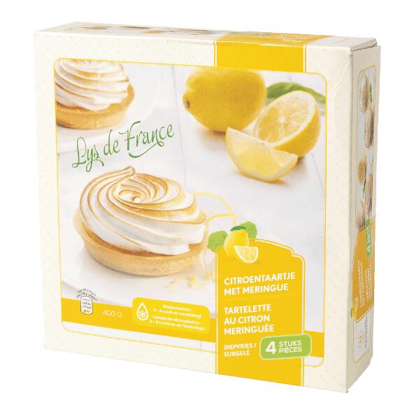 LYS DE FRANCE(R) Citroentaartjes met meringue, 4 st.