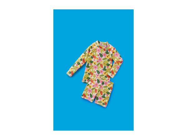 Younger Kids' UV Swim Set With Tropical Print - 2 Pieces