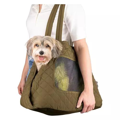 Quilted Pet Carrier, OIive
