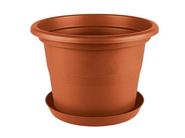 Plant pot with saucer, 44cm