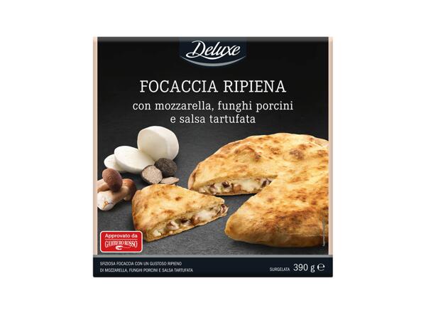 Focaccia Stuffed with Porcini Mushrooms and Truffle Sauce
