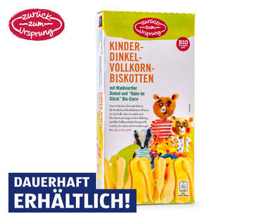 ZURÜCK ZUM URSPRUNG Österr. Bio-Kinder-Dinkel-Vollkorn-Biskotten