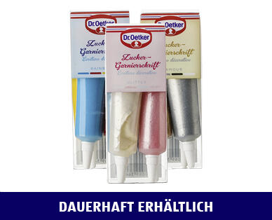 DR. OETKER
ZUCKERSCHRIFTEN