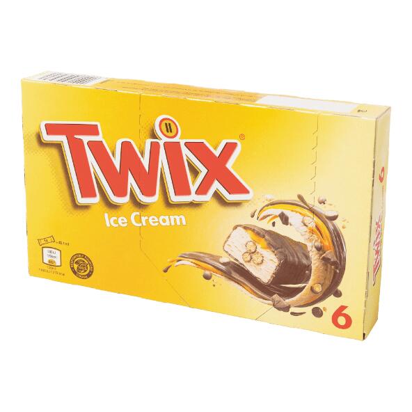 TWIX(R) 				Roomijsrepen, 6 st.