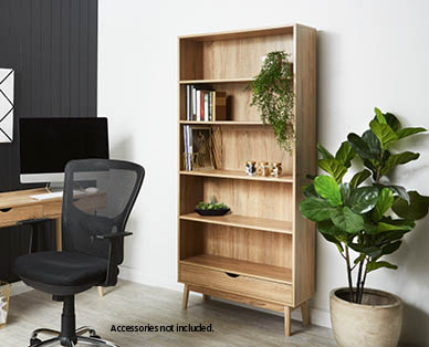 Scandi Bookcase with Drawer