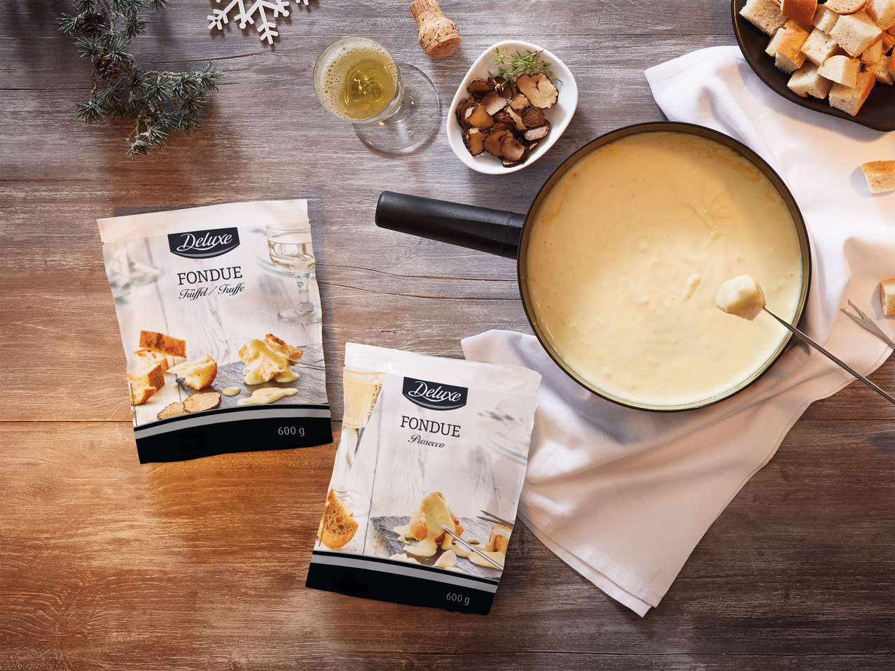 Fondue fraîche Prosecco/ truffe