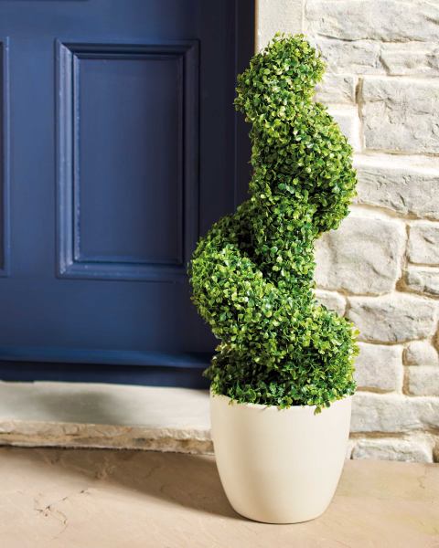 Artificial Boxwood Topiary Spiral