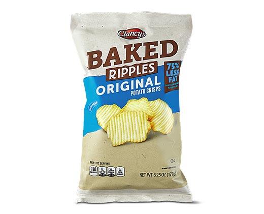 Clancy's 
 Original or Cheddar & Sour Cream Rippled Baked Potato Crisps