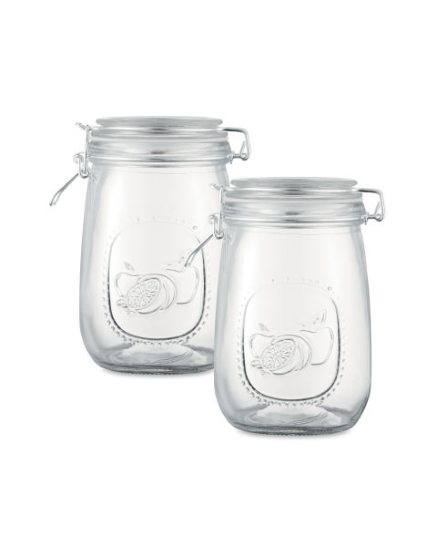 Clip Lid Preserving Jars 2 - Pack