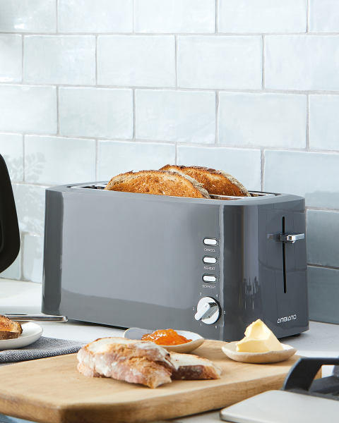 Ambiano Grey Long Slot Toaster