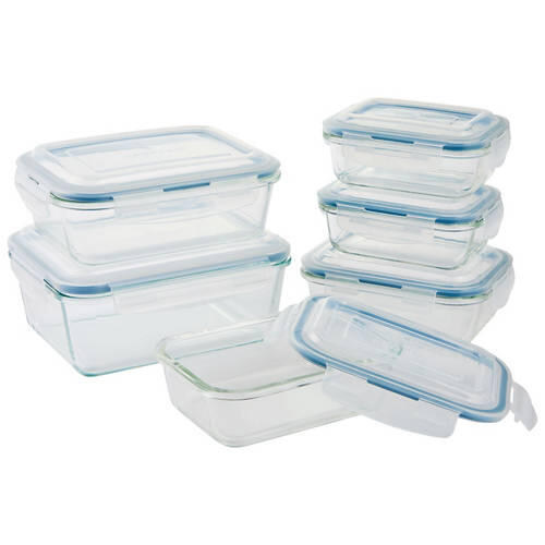 Assorted Glass Food Storage Containers 6 Piece Set