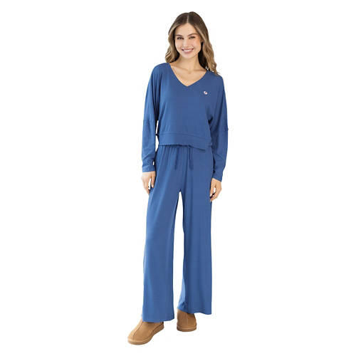Ladies ALDI Gear Cozy Ribbed Set - Blue, L