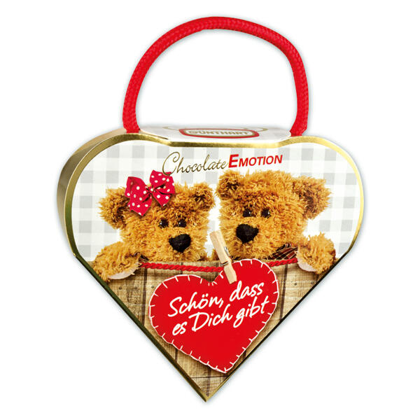 Geschenkherz mit Pralinen