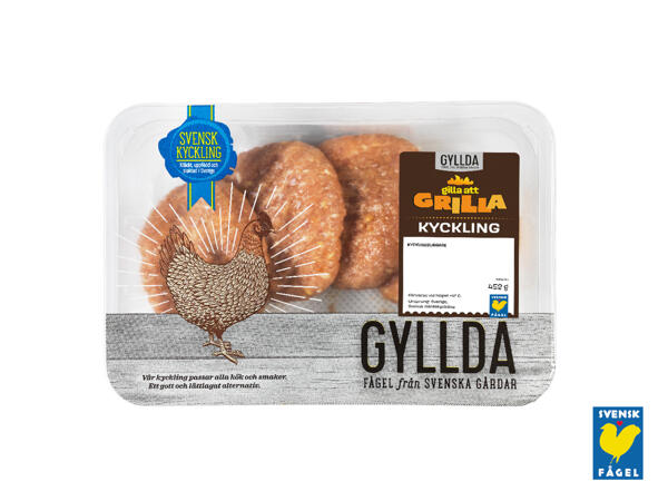 Färska kycklingburgare