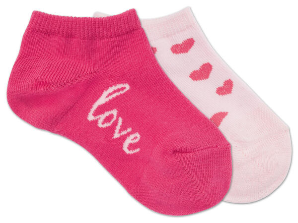 Mädchen Sneakersocken, 2 Paar
