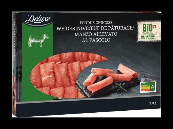 Fondue chinoise de viande de bœuf de pâturage bio