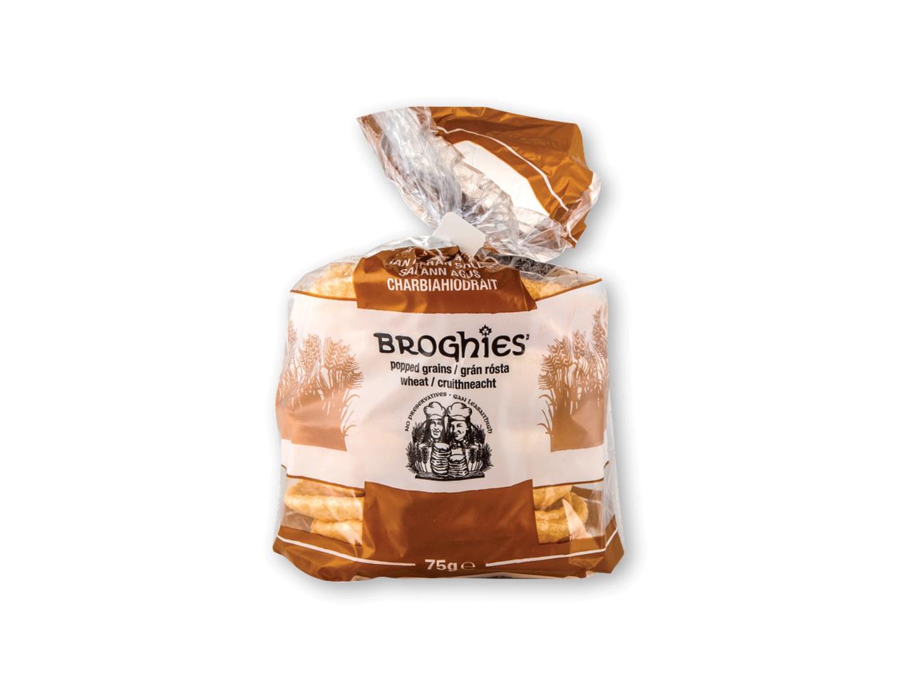 BROGHIES Popped Grains Wheat Cracker Bread