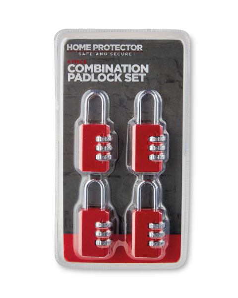 Combination Padlock 4-Pack