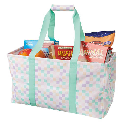 Foldable Utility Tote - Checkered