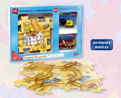 Puzzle de sol avec véhicules SIKU