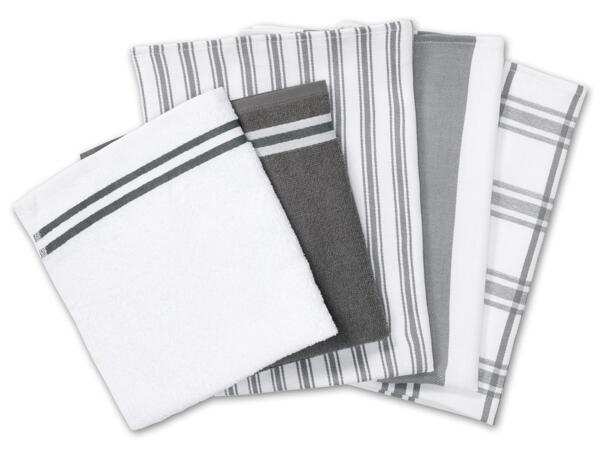 Geschirr- und Handtuchset, 5 Stück