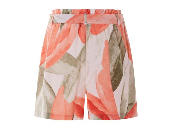 Esmara Ladies' Linen Blend Shorts - Patterned