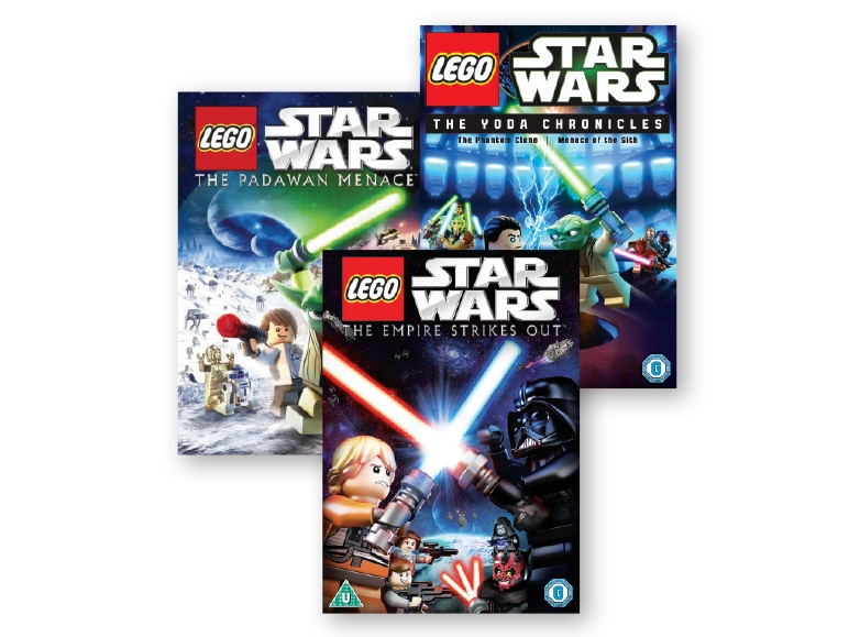 Star Wars LEGO Padawan Menace/ Empire Strikes Out/ Yoda Chronicles Episodes I&II DVD