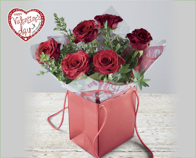 Valentine's Rose Gift Bag