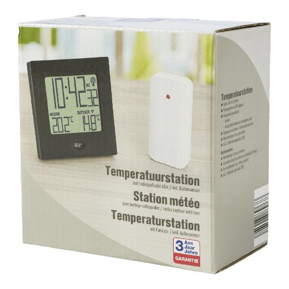 Station de température avec horloge radiopilotée