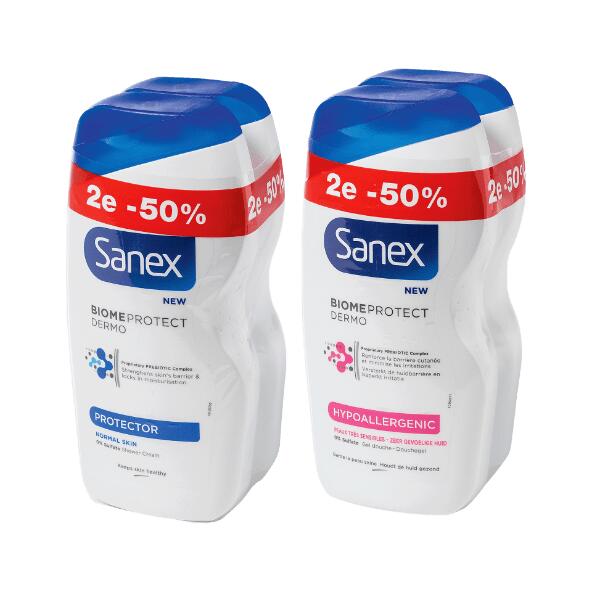 SANEX(R) 				Gel douche, 2 pcs