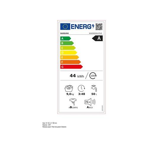 SAMSUNG Lave-linge WW6000, 9 kg, AI EcobubbleTM, WW90DG6U25LEU5