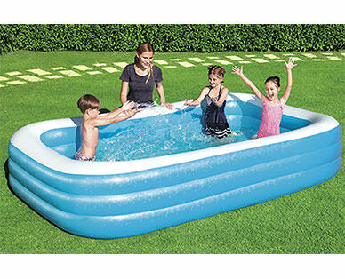 Bestway Deluxe Blue Rectangular Family Pool