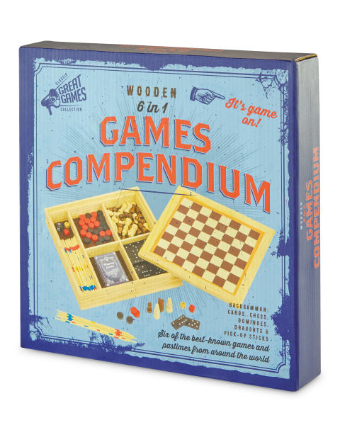 6-in-1 Wooden Game Set