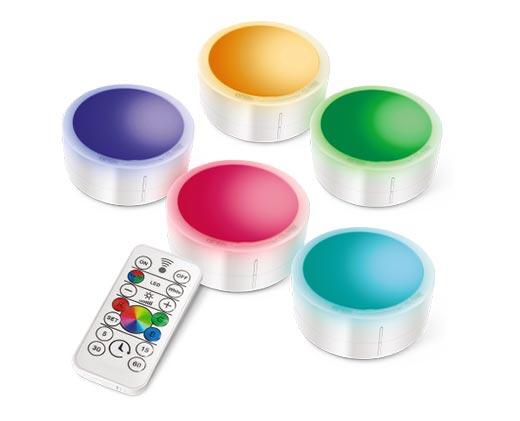 Easy Home 
 LED Puck Lights with Remote