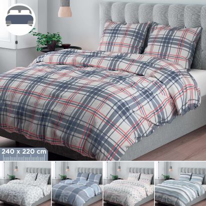 Housse d'édredon en flanelle, 2 pers.