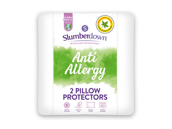 Slumberdown Anti-Allergy Pillow Protector - 2 pack