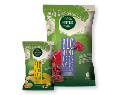 Mini-gaufrettes de riz/de maïs bio NATUR AKTIV