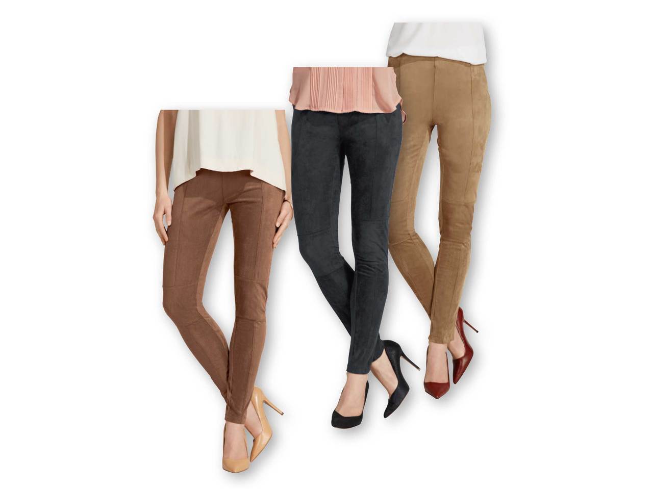ESMARA Ladies' Leather Effect Jeggings